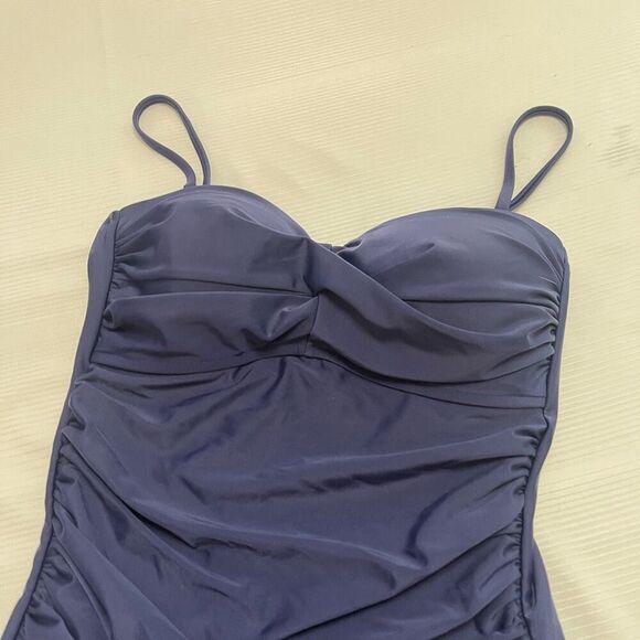 NWT Relleciga Navy Blue One Piece Swimsuit Bathing Suit Size Medium New - Picture 2 of 8